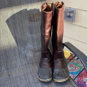 Sorel Slimpack Riding Tall Boot size 6.5 Nutmeg